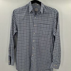 Peter Millar Button Down Shirt Medium Multicolor Herringbone‎ Long Sleeve Cotton